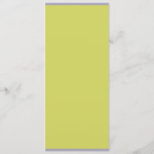 Modern Bright Sinaasappel bruiloft menu (Achterkant)