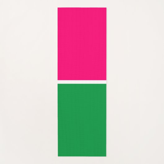 Modern Bright Snoep Roze Groen Wit Kleurblok Yogamat (Voorkant)