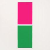 Modern Bright Snoep Roze Groen Wit Kleurblok Yogamat (Achterkant)