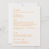 Modern Bright Uniek Kleurrijk Alles in één bruilof Kaart (Achterkant)