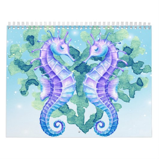 Modern Bright Waterverf Zee Life Kalender (Hoes)