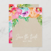 Modern BrightStor Brown Kraft bespaart de datum Aankondigingskaart (Voorkant / Achterkant)