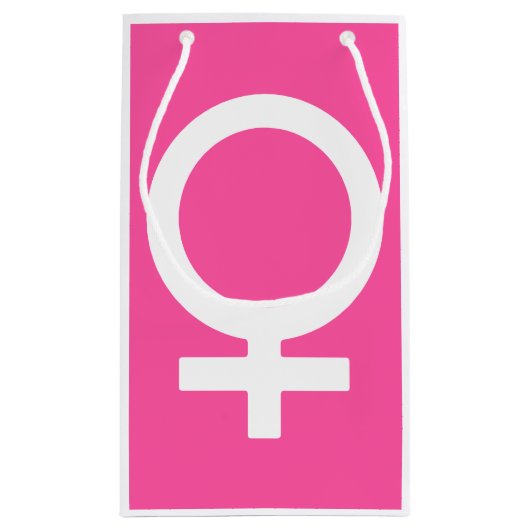 Modern Briljant Roos Venus-symbool Klein Cadeauzakje (Achterkant)