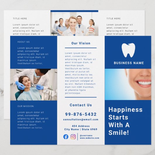 Modern Brochure | Dentis Logo Photo Business (Voorkant / Achterkant)