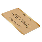 Modern Brons Bloemen Bruiloft Save the Date Magneet (Rechterzijde)