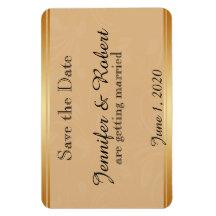 Modern Brons Bloemen Bruiloft Save the Date