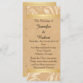 Modern Brons Bloemen Huwelijk Programma Programmakaart (Voorkant / Achterkant)