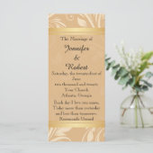 Modern Brons Bloemen Huwelijk Programma Programmakaart (Staand voorkant)