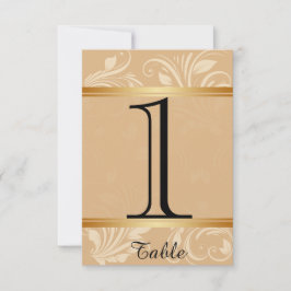 Modern Brons Bloemen Tafelnummer