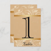 Modern Brons Bloemen Tafelnummer (Voorkant / Achterkant)
