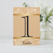 Modern Brons Bloemen Tafelnummer (Staand voorkant)