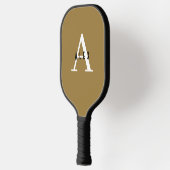 Modern Brons Monogram Naam + Initiaal Pickleball Paddle (Links)