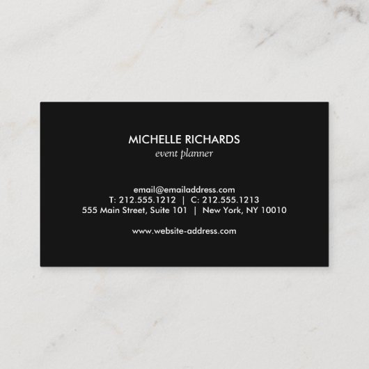 MODERN BRONS-ROZE OMBRE GLITTER Visitekaartje (Achterkant)