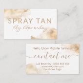Modern Bronze Ink Mobile Spray Tan Visitekaartje (Voorkant / Achterkant)