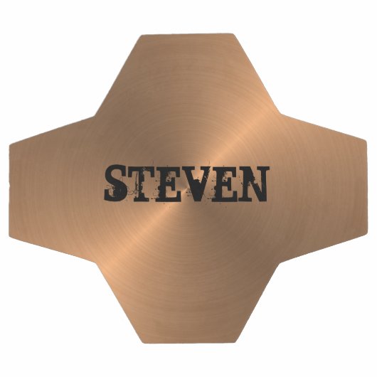 Modern Bronze Metallic Gold Sports Personalized Voetbal (Enkel)