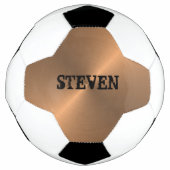 Modern Bronze Metallic Gold Sports Personalized Voetbal (Voorkant)