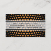 Modern Bronze Polka Dot Pattern Visitekaartje (Achterkant)