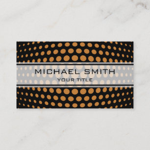 Modern Bronze Polka Dot Pattern Visitekaartje