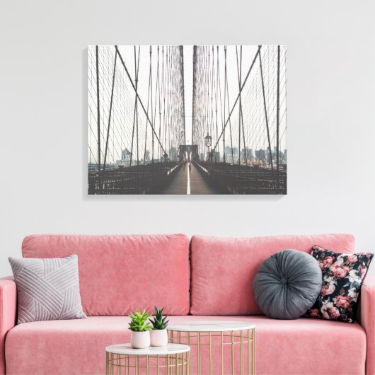 Modern Brooklyn Bridge Canvas Afdruk (Insitu (Woonkamer))