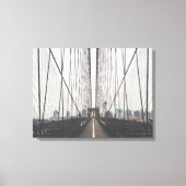 Modern Brooklyn Bridge Canvas Afdruk (Voorkant)