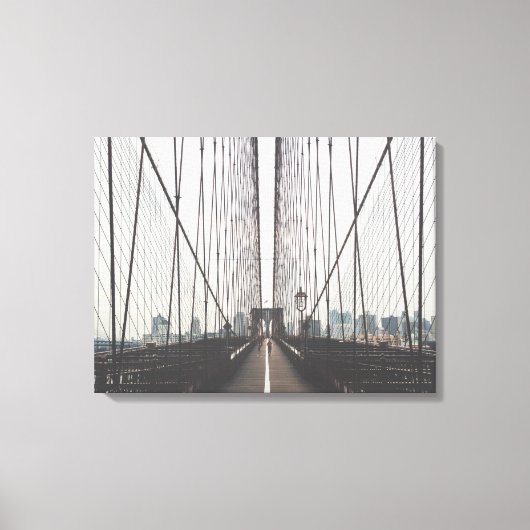 Modern Brooklyn Bridge Canvas Afdruk (Voorkant)