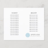 Modern Broom Logo Blue Cleaning Service Flyer (Achterkant)