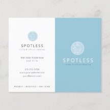 Modern Broom Logo Blue Cleaning Service