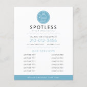 Modern Broom Logo Blue Cleaning Service Flyer (Voorkant)