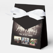 Modern Brother Best Friends Dark Photo Collage Bedankdoosjes (Voorkant Zijde)