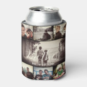 Modern Brother Best Friends Dark Photo Collage Blikjeskoeler (Blikje Voorkant)