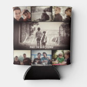 Modern Brother Best Friends Dark Photo Collage Blikjeskoeler (Voorkant)