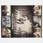 Modern Brother Best Friends Dark Photo Collage Fleece Deken (Voorkant (Horizontaal))