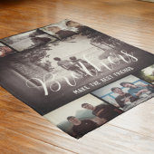 Modern Brother Best Friends Dark Photo Collage Fleece Deken