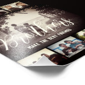 Modern Brother Best Friends Dark Photo Collage Foto Afdruk (Hoek)