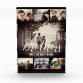 Modern Brother Best Friends Dark Photo Collage Fotoblokken (Voorkant)