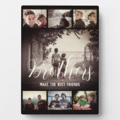 Modern Brother Best Friends Dark Photo Collage Fotoplaat (voorkant)
