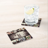 Modern Brother Best Friends Dark Photo Collage Kartonnen Onderzetters (Insitu)