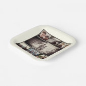 Modern Brother Best Friends Dark Photo Collage Papieren Bordje (Gebogen)