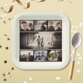 Modern Brother Best Friends Dark Photo Collage Papieren Bordje