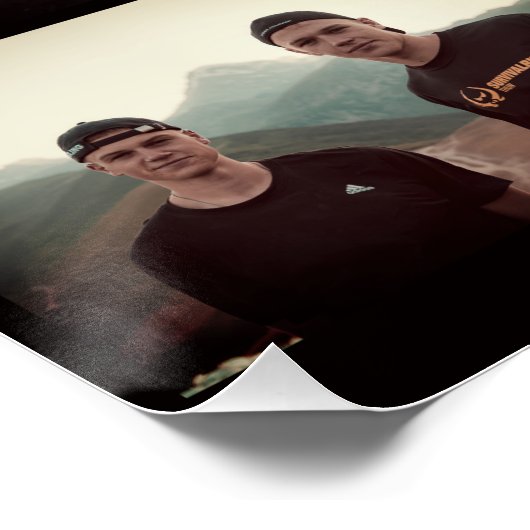 Modern Brother Best Friends Dark Photo Collage Perfect Poster (Hoek)