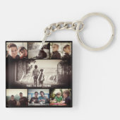 Modern Brother Best Friends Dark Photo Collage Sleutelhanger (Achterkant)