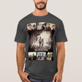 Modern Brother Best Friends Dark Photo Collage T-shirt (Voorkant)