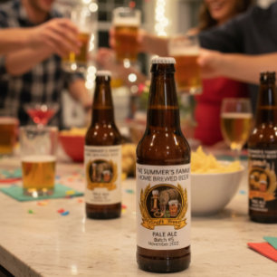 Modern Brouwerij Aangepast Ambachtelijk Bier Water Etiket