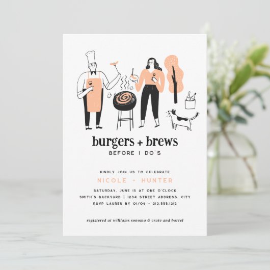 Modern brouwt voordat ik doe's koppels Vrijgezelle Kaart (Staand voorkant)