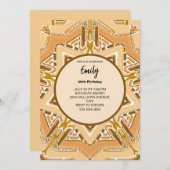 Modern Brown Abstract Geometric Pattern Kaart (Voorkant / Achterkant)