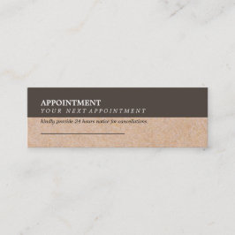 Modern Brown Accent Printed Kraft Appointment Mini Visitekaartje