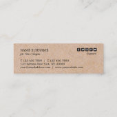Modern Brown Accent Printed Kraft Appointment Mini Visitekaartje (Achterkant)