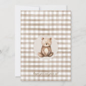 Modern Brown Arch Ons kleine Beer 1e verjaardag Kaart (Achterkant)