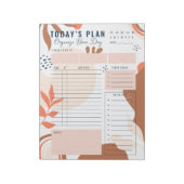 Modern Brown-Beige Daily Planner Notitieblok (Linkerzijde)