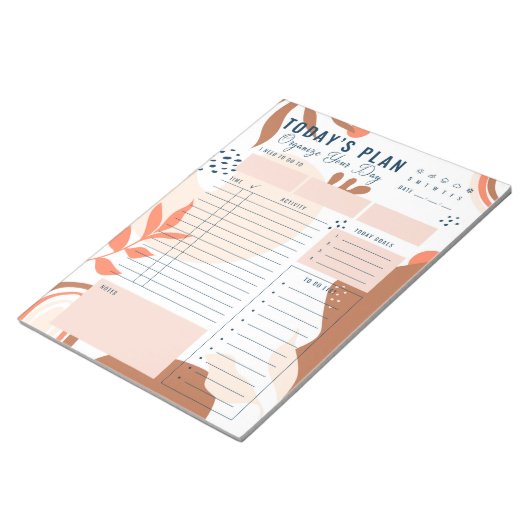 Modern Brown-Beige Daily Planner Notitieblok (Schuin)